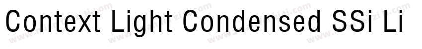 Context Light Condensed SSi Light Condensed Italic字体转换